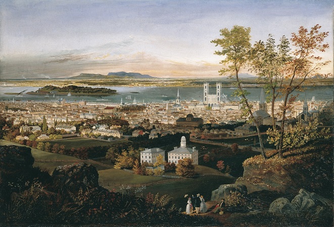 Montréal vue du Mont Royal, 1853-1854